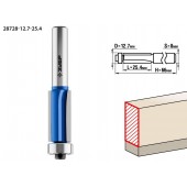 Фреза кромочная с нижним подшипником(3 лезвия), D= 12,7мм, рабочая длина-25,4мм, хв.-8мм, d-12,7мм, ЗУБР 28728-12.7-25.4