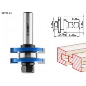 Фреза комбинированная пазо-шиповая, D= 41мм, рабочая длина-19мм, хв.-12мм, d-22мм, ЗУБР 28732-41