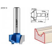 Фреза пазовая фасонная №1, D= 19мм, рабочая длина-11мм, радиус-3,2мм, хв.-8 мм, ЗУБР 28740-19