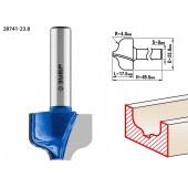 Фреза пазовая фасонная №2, D= 23,8мм, рабочая длина-17,5мм, радиус-4,8мм, хв.-8 мм, ЗУБР 28741-23.8
