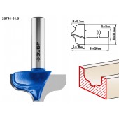 Фреза пазовая фасонная №2, D= 31,8мм, рабочая длина-16мм, радиус-6,35мм, хв.-8 мм, ЗУБР 28741-31.8
