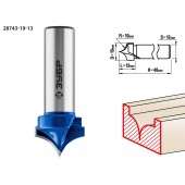 Фреза пазовая фасонная №4, D= 19мм, рабочая длина-13мм, радиус-10мм, хв.-12 мм, ЗУБР 28743-19-13