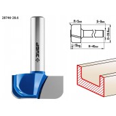 Фреза пазовая фасонная №7, D= 28,6мм, рабочая длина-13мм, радиус-5мм, хв.-8 мм, ЗУБР 28746-28.6