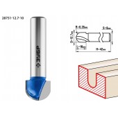 Фреза пазовая галтельная, D= 12,7мм, рабочая длина-10мм, радиус-6,35мм, хв.-8 мм, ЗУБР 28751-12.7-10