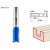 Фреза пазовая прямая, D= 10мм, рабочая длина-19мм, хв.-8 мм, ЗУБР 28753-10-19