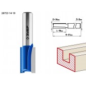 Фреза пазовая прямая, D= 14мм, рабочая длина-19мм, хв.-8 мм, ЗУБР 28753-14-19