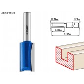 Фреза пазовая прямая, D= 16мм, рабочая длина-30мм, хв.-8 мм, ЗУБР 28753-16-30
