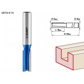 Фреза пазовая прямая, D= 8мм, рабочая длина-19мм, хв.-8 мм, ЗУБР 28753-8-19
