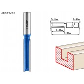 Фреза пазовая прямая, удлиненная, D= 12мм, рабочая длина-51мм, хв.-12 мм, ЗУБР 28754-12-51