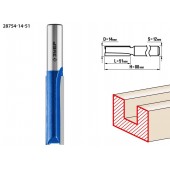 Фреза пазовая прямая, удлиненная, D= 14мм, рабочая длина-51мм, хв.-12 мм, ЗУБР 28754-14-51