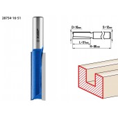 Фреза пазовая прямая, удлиненная, D= 16мм, рабочая длина-51мм, хв.-12 мм, ЗУБР 28754-16-51