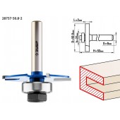 Фреза горизонтально-пазовая, D= 50,8мм, высота-2мм, хв.-8мм, d-22мм, ЗУБР 28757-50.8-2