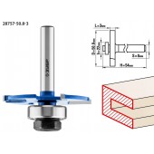 Фреза горизонтально-пазовая, D= 50,8мм, высота-3мм, хв.-8мм, d-22мм, ЗУБР 28757-50.8-3
