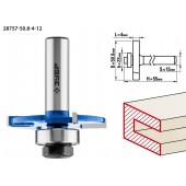 Фреза горизонтально-пазовая, D= 50,8мм, высота-4мм, хв.-12мм, d-22мм, ЗУБР 28757-50.8-4-12