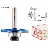 Фреза горизонтально-пазовая, D= 50,8мм, высота-4мм, хв.-8мм, d-22мм, ЗУБР 28757-50.8-4