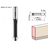 Фреза кромочная прямая с нижним подшипником, D=12,7 мм, рабочая длина-38 мм, хв.-12 мм, d-12,7 мм, ЗУБР 28783-12.7-38-12