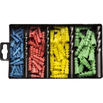 29111-H4-120 | Набор: Свeрла по бетону, с дюбелями, 5; 6; 8; 10мм, 120 предметов, STAYER MASTER-0