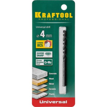 29172-080-4_z01 | Сверло по бетону, металлу, дереву, 4 х 80 мм, KRAFTOOL UNIVERSAL-PROFESSIONAL-2