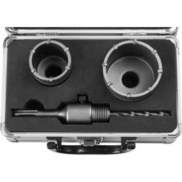 29211-H2 | Набор коронок по бетону с оснасткой, d = 50, 68 мм, кейс, ЗУБР МАСТЕР-5