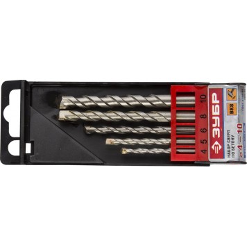 2922-H5 | Набор Свёрла по бетону, ударные, 4; 5; 6; 8; 10мм, 5шт, ЗУБР МАСТЕР-0