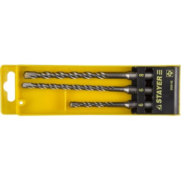 2930-H3 | Набор буров SDS-plus 3 шт: 5 x 110, 6 x 160, 8 x 160 мм, STAYER PROFESSIONAL-0