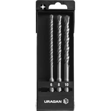 29311-H3 | Набор буров SDS-plus 3 шт: 6 x 160, 8 x 160, 10 x 160 мм, URAGAN-0