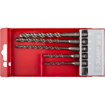 29315-H5 | Набор буров SDS-plus 5 шт: 5 х 110, 6 х 110, 6 х 160, 8 х 160, 10 х 160 мм, ЗУБР МАСТЕР-0