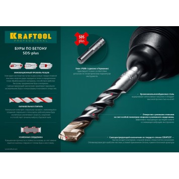 29320-110-06_z01 | Бур SDS-plus 6 х 110 мм, KRAFTOOL EXPERT-2