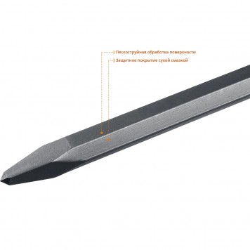 29361-00-400_z01 | SDS-Plus Зубило пикообразное 400 мм, ЗУБР БУРАН-4