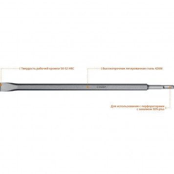 29362-20-400_z01 | SDS-Plus Зубило плоское 20 х 400 мм, ЗУБР БУРАН-3