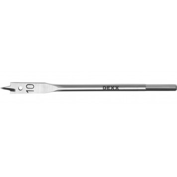 2945-10 | Сверло по дереву перовое, шестигранный хвостовик, d=10мм, DEXX-0