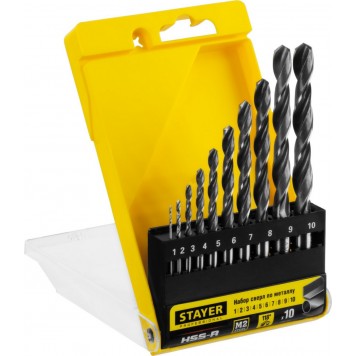 29602-H10_z01 | Набор сверл по металлу 10 шт (d=1-10 мм), HSS-R, сталь М2(S6-5-2), DIN 338, STAYER PROFESSIONAL-0