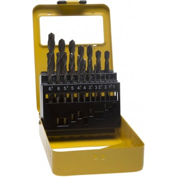 29602-H19-M | Набор сверл по металлу 19 шт (d=1-10 мм), быстрорежущая сталь Р6М5, DIN 338, STAYER PROFI-0