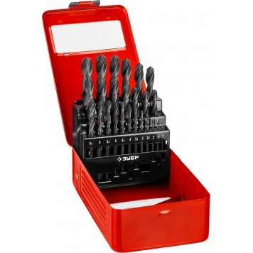 29605-H25 | Набор сверл по металлу 25 шт (d=1-13 мм), быстрорежущая сталь, класс В, ЗУБР МАСТЕР-0
