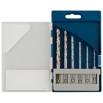 29623-H6 | Набор сверл по металлу 6 шт (d=2-8 мм), шестигранный хвостовик НЕХ 1/4", класс A, сталь Р6М5, ЗУБР ЭКСПЕРТ-0