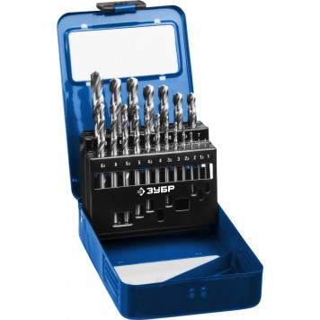 29625-H19 | Набор сверл по металлу 19 шт (d=1-10 мм), Проф-А, класс А, сталь Р6М5, ЗУБР ПРОФЕССИОНАЛ-0