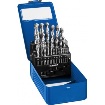29625-H25 | Набор сверл по металлу 25 шт (d=1-13 мм), Проф-А, класс А, сталь Р6М5, ЗУБР ПРОФЕССИОНАЛ-0