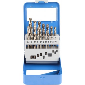 29626-H19-M | Набор сверл по металлу 19 шт (d=1-10 мм), сталь Р6М5К5, класс А, ЗУБР КОБАЛЬТ-0