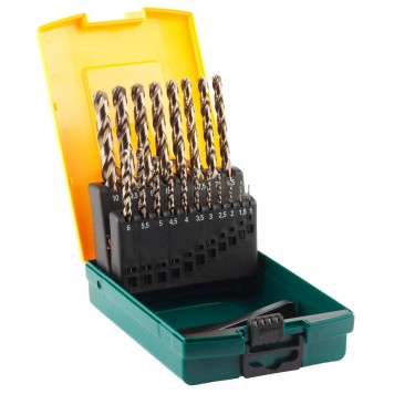 29655-H19 | Набор сверл по металлу 19 шт (d=1-10 мм), сталь HSS+5%Co, класс А, KRAFTOOL COBALT-0