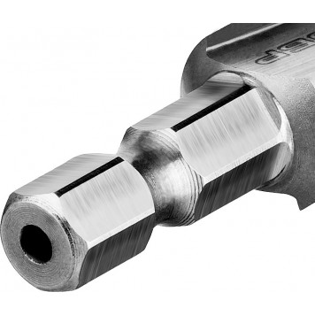 29670-4-12-5_z01 | Сверло ступенчататое по сталям и цвет. мет. ст. Р6М5, d=4-12мм, 5ступ. d=4-6-8-10-12, L-65мм, шестигран.хвост.1/4", ЗУБР-5