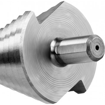 29670-6-52 | Сверло ступенчатое по сталям и цвет. мет., ст. Р6М5, 6-52, 12 ступ., трехгран. хв., L- 100 мм, 13мм, ЗУБР ПРОФЕССИОНАЛ-5