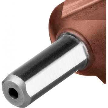 29672-6-20-8_z01 | Сверло ступен. по сталям и цвет.мет.ст.Р6М5 с.покрыт., d=6-20мм, 8ст. d=6-20, L-75мм, трехгран.хв.8мм, ЗУБР КОБАЛЬТ-5