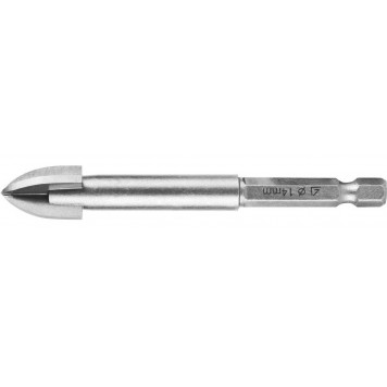 2985-14_z01 | Сверло по кафелю, керамике, стеклу, с четырьмя режущими лезвиями, шестигранный хвостовик, 14 мм, STAYER PROFESSIONAL-0