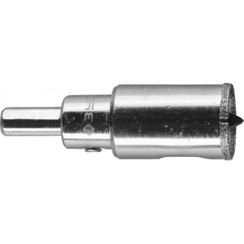 29850-20 | Коронка алмазная по кафелю и стеклу, d=20 мм, зерно Р 60, в сборе с центрирующим сверлом и имбусовым ключом, ЗУБР ПРОФЕССИОНАЛ-0