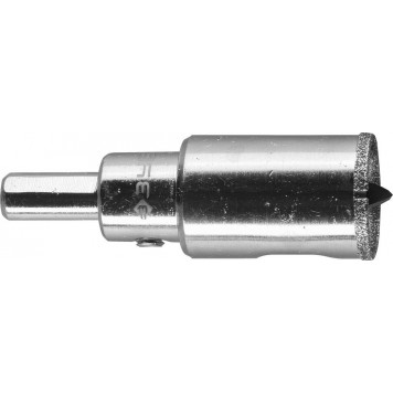 29850-22 | Коронка алмазная по кафелю и стеклу, d=22 мм, зерно Р 60, в сборе с центрирующим сверлом и имбусовым ключом, ЗУБР ПРОФЕССИОНАЛ-0