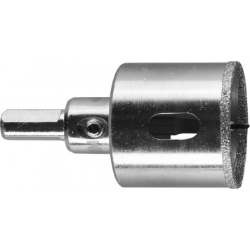 29850-35 | Коронка алмазная по кафелю и стеклу, d=35 мм, зерно Р 60, в сборе с центрирующим сверлом и имбусовым ключом, ЗУБР ПРОФЕССИОНАЛ-0