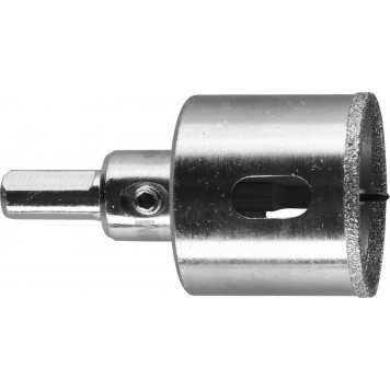 29850-38 | Коронка алмазная по кафелю и стеклу, d=38 мм, зерно Р 60, в сборе с центрирующим сверлом и имбусовым ключом, ЗУБР ПРОФЕССИОНАЛ-0