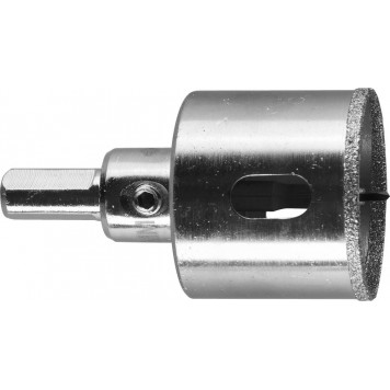 29850-40 | Коронка алмазная по кафелю и стеклу, d=40 мм, зерно Р 60, в сборе с центрирующим сверлом и имбусовым ключом, ЗУБР ПРОФЕССИОНАЛ-0