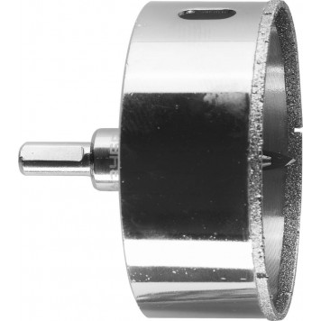 29850-80 | Коронка алмазная по кафелю и стеклу, d=80 мм, зерно Р 60, в сборе с центрирующим сверлом и имбусовым ключом, ЗУБР ПРОФЕССИОНАЛ-0