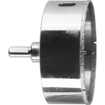 29850-90 | Коронка алмазная по кафелю и стеклу, d=90 мм, зерно Р 60, в сборе с центрирующим сверлом и имбусовым ключом, ЗУБР ПРОФЕССИОНАЛ-0